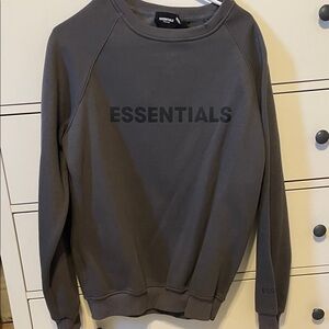 KNOCK OFF Essentials Men's Charcoal 'ESSENTIALS' Crewneck Sweatshirt